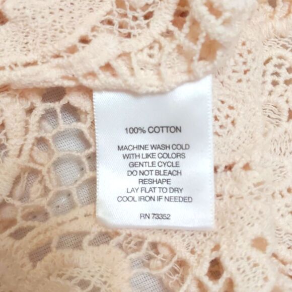 Lacy Vest Top Long Tank Fringe Scoop neck Dressy Size M NWOT - Picture 6 of 8